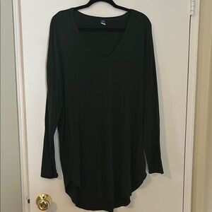 Old Navy Green Long Sleeve Tunic with Relaxed Oversized Fit